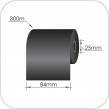 Ribbons 84mm x 300m/ 25mm/84mm/Wax/Out, melns