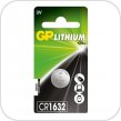 Baterijas GP Super CR1632, Lithium, 3V, 1 gab. papirs.lv 