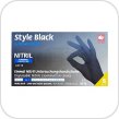 Nitrila cimdi Style Black, S izmērs, bez pūdera, melni, 100gab. papirs.lv 