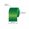 Ribbons 60mm x 300m/ 25mm/60mm/Wax-Resin/Out, zaļš papirs.lv