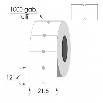 Price labels for labelers, in rolls, White