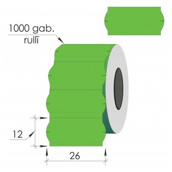 Price labels for labelers, in rolls, Color