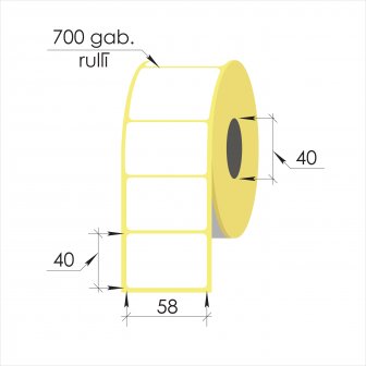 Vellum labels, in rolls