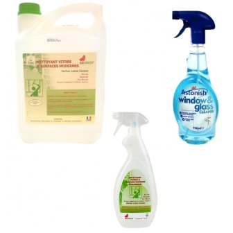 Window and glass cleaning products