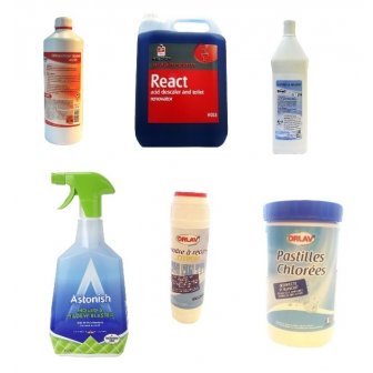 Bathroom and sanitary unit (WC) cleaning products