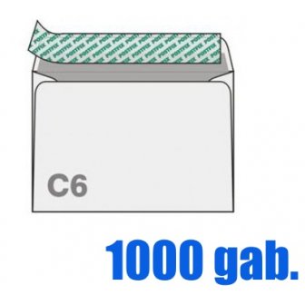 Aploksne POSTFIX, C6 (114X162mm), balta, 70g/m2, P&S, 1000 gab. papirs.lv 