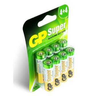 Baterijas GP Super AA/LR6 Alkaline, 1.5V, 8 gab. papirs.lv 2