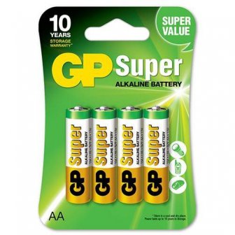 Baterijas GP Super AA / LR6, Alkaline, 1.5V, 4 gab. papirs.lv