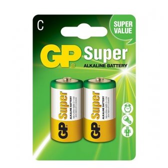 Baterijas GP Super C LR14 Alkaline, 1.5V, 2 gab. papirs.lv