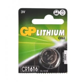 Baterijas GP Super CR1616 / DL1616, Lithium, 3V, 1 gab. papirs.lv