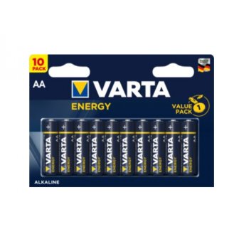 Baterijas VARTA ENERGY AA/LR6, Alkaline, 1.5V, 10 gab. papirs.lv 