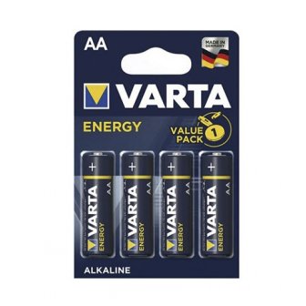 Baterijas VARTA ENERGY AA MN1500/LR6, Alkaline, 1.5V, 4 gab. papirs.lv 
