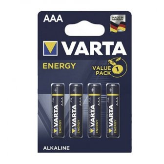 Baterijas VARTA ENERGY AAA/LR03, Alkaline, 1.5V, 4 gab. papirs.lv