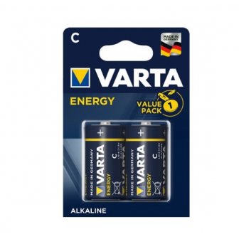 Baterijas VARTA ENERGY C LR14/MN1400, Alkaline, 1.5V, 2 gab. papirs.lv 