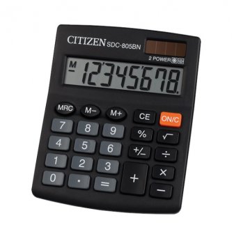 Kalkulators CITIZEN SDC-805 NR, 8 zīmes papirs.lv