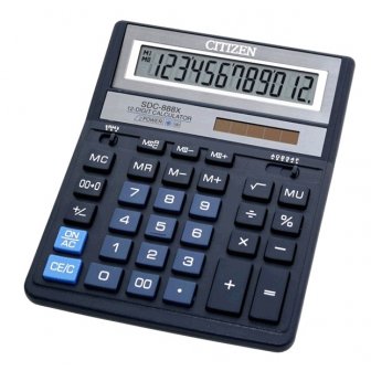 Kalkulators CITIZEN SDC-888XBL, 12 zīmes, zils