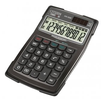 Kalkulators CITIZEN WR-3000, 12 zīmes, ūdensnecaurlaidīgs