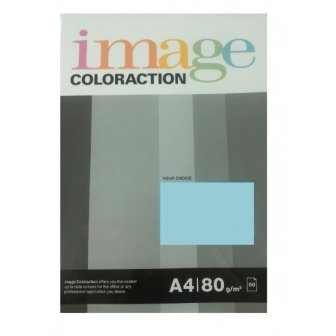 Krāsains papīrs Image Coloraction Bermuda, A4, 80g/m2, 50 loksnes, debeszils (Azure Blue) papirs.lv 