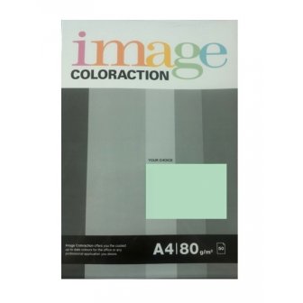 Krāsains papīrs Image Coloraction Forest, A4, 80g/m2, 50 loksnes, pasteļzaļš (Pastel green) papirs.lv 