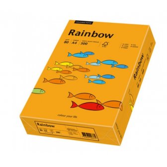 Krāsains papīrs Rainbow Nr.24, A4, 80g/m2, 500 loksnes, oranžs (Orange) papirs.lv 2