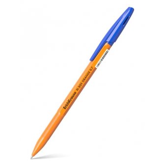 Lodīšu pildspalva ErichKrause R-301 ORANGE, 0.7mm, zila papirs.lv