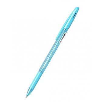 Lodīšu pildspalva ErichKrause R-301 Spring Stick&Grip, 0.7mm, zila, asorti korpuss papirs.lv 