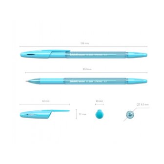 Lodīšu pildspalva ErichKrause R-301 Spring Stick&Grip, 0.7mm, zila, asorti korpuss papirs.lv 2