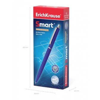 Lodīšu pildspalva ErichKrause SMART, 0.7mm, automātiska, zila papirs.lv 2