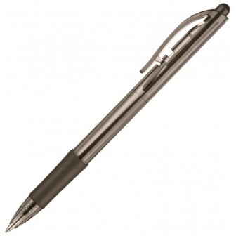 Lodīšu pildspalva PENTEL BK417, 0.7mm, pusautomātiska, melna papirs.lv