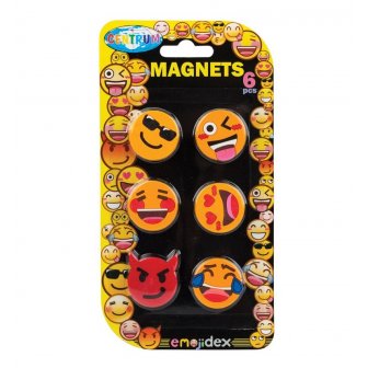 Magnēti magnētiskām tāfelēm Centrum EMOJIDEX, 2.8cm, 6 gab. papirs.lv