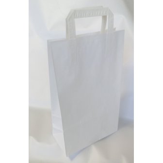 Papīra maisiņš ar rokturiem, 260x120x350mm, 80g/m2, 10.9 l, balts papirs.lv 1