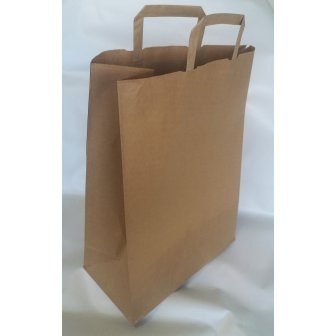 Papīra maisiņš ar rokturiem, 320x160x450mm, 80g/m2, 23.0 l, brūns papirs.lv 1