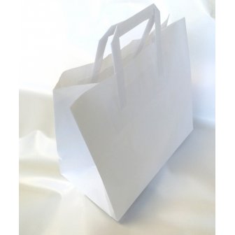 Papīra maisiņš ar rokturiem, 320x170x270mm, 80g/m2, 14.7 l, balts papirs.lv 2