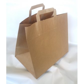 Papīra maisiņš ar rokturiem, 320x220x280mm, 80g/m2, 19.7 l, brūns papirs.lv 2