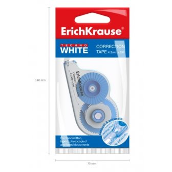 Sausais lentes korektors ErichKrause TECHNO WHITE MINI, 4.2mmx5m