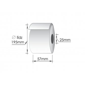 Taromātu lente 57mm x 260m/25mm, Termo papirs.lv