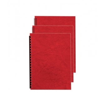 Vāki dokumentu iesiešanai FELLOWES Delta, 250g/m2, A4, kartona, sarkani, 100 gab.